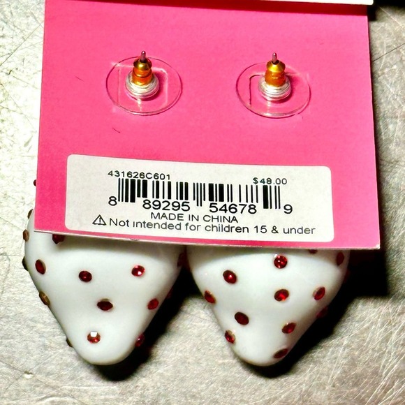 Betsey Johnson Strawberry Dangle Earrings - Picture 4 of 4